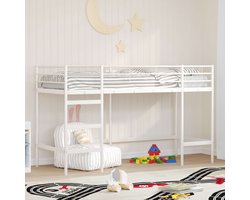 Eenpersoonsbed | Tienerbed | Loftbed voor Kids Wit 75 x 190 cm