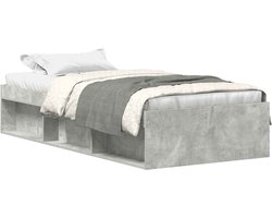 Eenpersoonsbed | Tienerbed | Volwassenenbed Bedframe betongrijs 90x200 cm