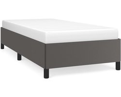 Eenpersoonsbed | Tienerbed | Volwassenenbed Bedframe kunstleer grijs 90x200 cm