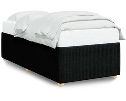 Eenpersoonsbed | Tienerbed | Volwassenenbed Bedframe stof zwart Single