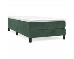 Eenpersoonsbed | Tienerbed | Volwassenenbed Boxspring bed 100x200 cm fluweel donkergroen