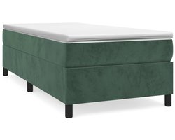 Eenpersoonsbed | Tienerbed | Volwassenenbed Boxspring bed 80x200 cm fluweel donkergroen