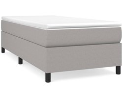 Eenpersoonsbed | Tienerbed | Volwassenenbed Boxspring bed 80x200 cm stof lichtgrijs