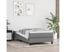 Eenpersoonsbed | Tienerbed | Volwassenenbed Boxspring bed 90x200 cm stof donkergrijs