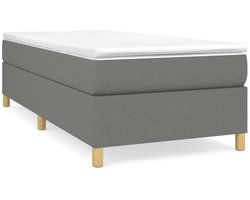 Eenpersoonsbed | Tienerbed | Volwassenenbed Boxspring bed 90x200 cm stof donkergrijs