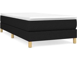 Eenpersoonsbed | Tienerbed | Volwassenenbed Boxspring bed 90x200 cm stof zwart