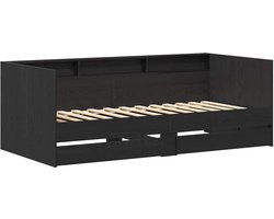 Eenpersoonsbed | Tienerbed | Volwassenenbed Dagbed Grijs 90 x 200 cm Bewerkt hout