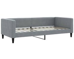 Eenpersoonsbed | Tienerbed | Volwassenenbed Slaapbank 90x200 cm stof lichtgrijs