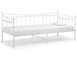 Eenpersoonsbed | Tienerbed | Volwassenenbed Slaapbank metaal wit 90x200 cm