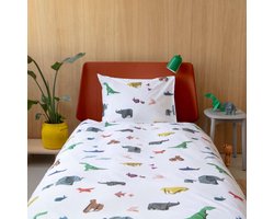 Eenpersoonsdekbed Paper Zoo 140 cm x 200 cm incl. 1 kussensloop