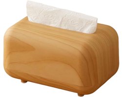 Eenvoudige Stijlvolle Antislip Servettendoos - Licht Houtprint + Anti-Slip Functie - Hotel Accessoire / Bureau Decor / Bar Organizer / Servet Houder - Ideaal voor Hotels, Kantoor, Bar & Praktische Opslag