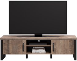 Eerbeek TV Meubel - 166 x 45 x 50 cm - TV Meubel hout look - 2 deuren, open vak met legplank