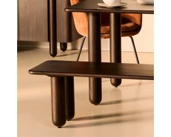 Eetbank Rondo Donkerbruin 200cm - Giga Meubel