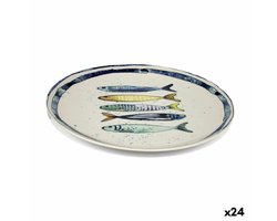 Eetbord La Mediterránea Peixe 25,5 cm (24 Stuks)