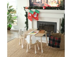 Eethoek set kinderen - Kindertafel met 2 Stoelen - Peuters tafel - Montessori