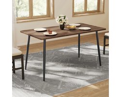 Eetkamer - Eettafels - Eetkamertafel - Eetkamerset - 4/6 Personen - Bruin/Zwart