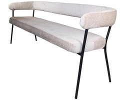 Eetkamerbank 160cm Meggie beige chenille eetbank