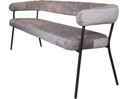 Eetkamerbank 160cm Meggie taupe chenille eetbank