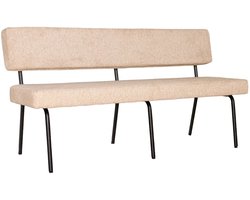 Eetkamerbank 160cm Wendy beige stof eetbank