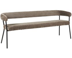 Eetkamerbank 180cm Meggie taupe chenille eetbank
