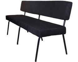 Eetkamerbank 180cm Wendy zwart stof eetbank