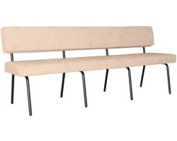Eetkamerbank 200cm Wendy beige stof eetbank