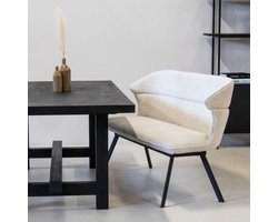 Eetkamerbank Beige Stof - 160x60x88cm - Avery - Giga Meubel