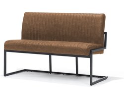 Eetkamerbank Belgie - 135 cm - Micro Leder - Cognac