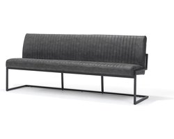 Eetkamerbank Belgie - 215 cm - Micro Leder - Antraciet