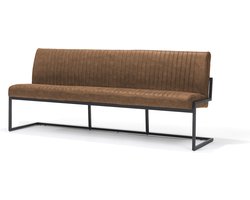 Eetkamerbank Belgie - 215 cm - Micro Leder - Cognac
