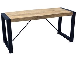 Eetkamerbank Britt - mangohout - 120 cm - Naturel