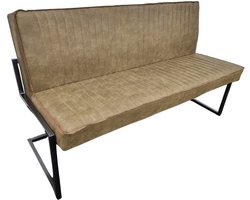 Eetkamerbank Charlie - 155 cm - Micro Leder - Moss groen