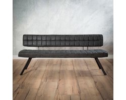 Eetkamerbank Ginger - 180cm - Zwart