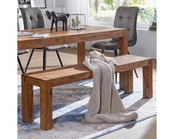 Eetkamerbank - Massief Hout - - Eetbank - 160 x 35 cm - Bruin