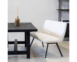 Eetkamerbank Rechthoek - Beige Stof - 160x60x88cm - Harper - Giga Meubel