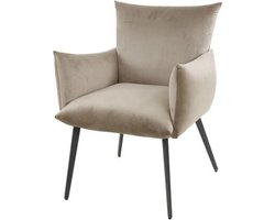 Eetkamerfauteuil lobby Velvet - Champagne | Meubelplaats