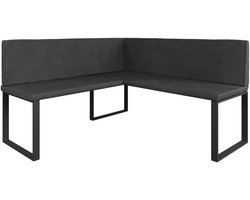 Eetkamerhoekbank - L-vormige bank - Gezellig tafelen - Modern design - 150 x 150 cm - Antraciet