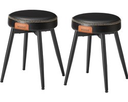 Eetkamerkruk 2 Stuks - Stoelen - keukenstoelen - kaptafel kruk - Zwart - Stenberi