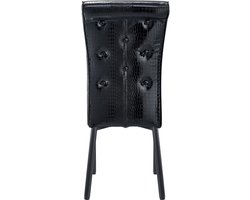 Eetkamerset - Ronde Eettafel Marmer - Eethoek 2 Personen - Keukenset - Kunstleer - Metalen Poten - Marmerlook - Eetkamer - Compact - 3-Delig - Zwart