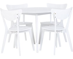 Eetkamerset ROXBY Wit 4-zitter