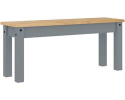 Eetkamersmeerbank Panama 105x30x45 cm – Solide grenen hout in zacht grijs – Ideaal als extra zitplaats of eettafelbank