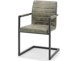 Eetkamerstoel - Apollo II - stof Bull lederlook moss