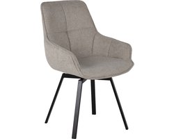 Eetkamerstoel Beige - Draaibaar - Stoel Shannon - Giga Meubel - Set van 2