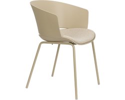 Eetkamerstoel Beige - Zithoogte 48,5cm - 54,5x59x80,5cm - Jessica - Giga Meubel