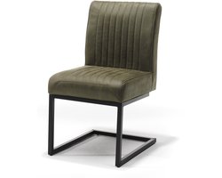 Eetkamerstoel Belgie - Micro Leder - Zonder Armleuningen - Moss Groen