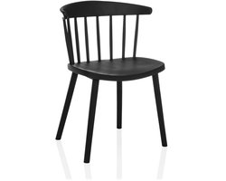 Eetkamerstoel / bezoekersstoel ARTIFO RIB kunststof zwart hjh LIVING