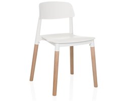 Eetkamerstoel / bezoekersstoel SCANDI E wit hjh LIVING