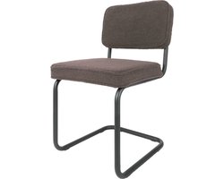Eetkamerstoel Brooks - Brown - Teddy - Teddy Kuipstoel met Armleuningen in Scandinavische / Hotel Chique Stijl