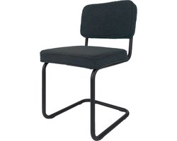 Eetkamerstoel Brooks - Grey - Teddy Kuipstoel met Armleuningen in Scandinavische / Hotel Chique Stijl