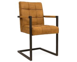 Eetkamerstoel Brugge met armleuning - cognac